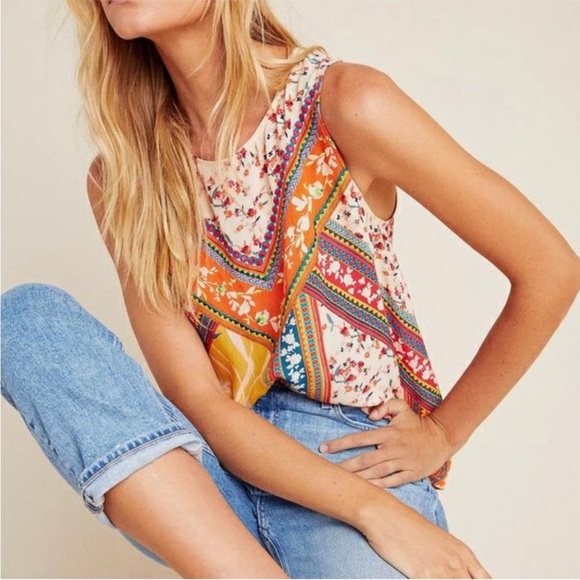 ANTHROPOLOGIE Vineet Bahl Caterina Tank Top Medium - Picture 1 of 12